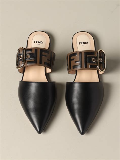 fendi black flat sandals|fendi denim sandals.